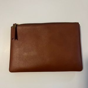 Madewell leather “the pouch” clutch